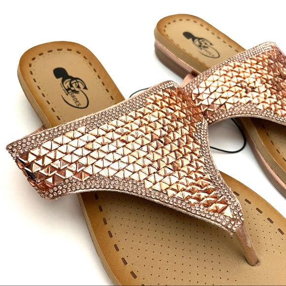 CG shoes Evie rose gold flip flops - Picture 2 of 7